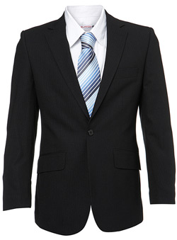 Burton Black Pinstripe Suit Jacket