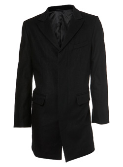 Burton Black Premium Classic Overcoat