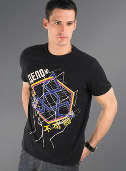 Black Retro Graphic Printed T-Shirt