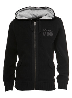Black Rib Hood Jacket