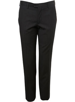 Burton Black Self Stripe Trousers