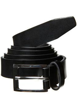 Black Skinny Leather Belt