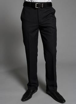 Burton Black Slim Fit Blue Fine Stripe Suit Trousers