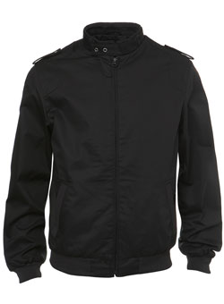 Black Smart Cotton Zip Jacket
