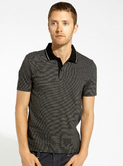Burton Black Striped Slim Fit Polo Shirt