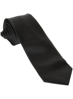 Burton Black Taffeta Tie