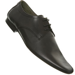 Black Tie Point Leather Shoes