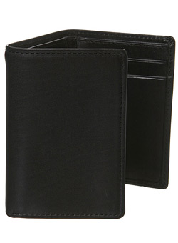 Burton Black Trifold Leather Wallet