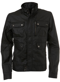 Black Unsung Hero Coated 4 Pocket Jacket