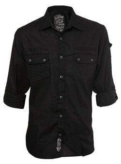 Burton Black Voile Long Sleeve Casual Shirt