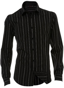 Burton Black/White Multistripe Fitted Shirt