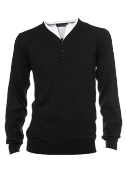 Burton Black Y-Neck 2in1 Jumper