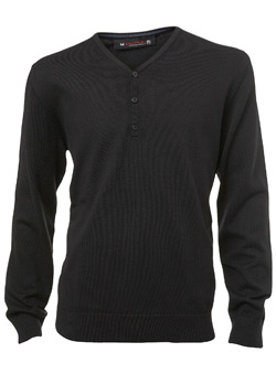 Black Y-Neck Jumper