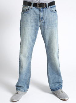 Burton Bleached Straight Denim Jeans