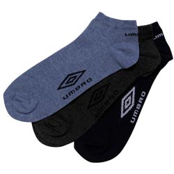 Burton Blue and Charcoal Umbro Trainer Liner Socks