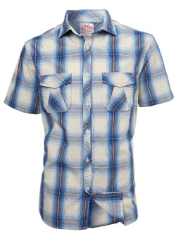 Burton Blue and Cream Check Shirt