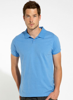 Blue Basic Plain Polo Shirt