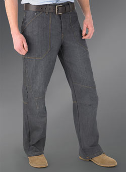 Burton Blue Dark Coated Loose Denim Jeans