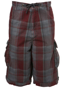Burton Blue Dyed Check Cargo Shorts