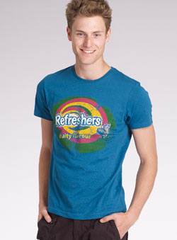 Blue `efreshers`Printed T-Shirt