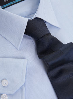 Burton Blue Fine Stripe Shirt With Tie