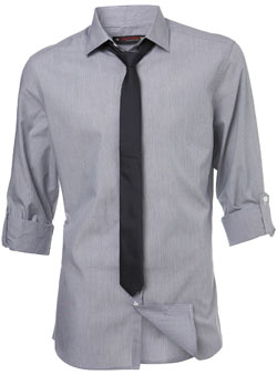 Burton Blue Finestripe Shirt and Tie