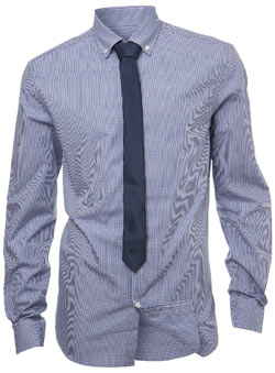 Blue Gingham Shirt and Tie Set
