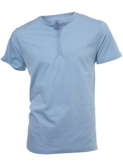 Burton Blue Grandad Neck T-Shirt