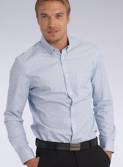 Burton Blue Long Sleeve Stripe Shirt