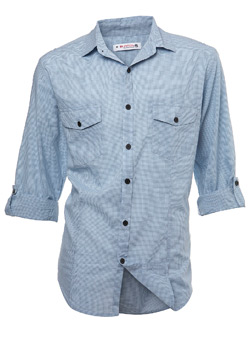 Burton Blue Mini Grid Check Shirt