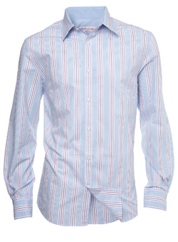 Burton Blue Pink Dot Stripe Shirt