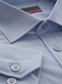 Burton Blue Plain Regular Fit Shirt
