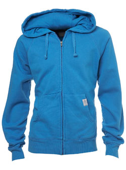 Burton Blue Plain Zip Thru Hoodie