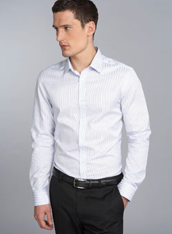 Burton Blue Stripe Premium Fitted Shirt