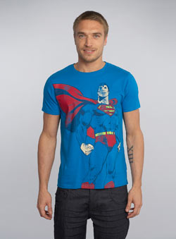 Burton Blue Superman Printed T-Shirt