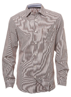 Burton Brown and White Stripe Shirt