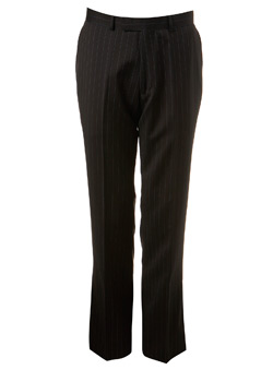 Brown Ben Sherman Stripe Suit Trousers