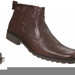 Brown Casual Creased Ankle Boot