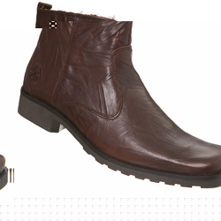 Brown Casual Creased Ankle Boot