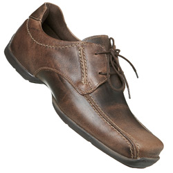Brown Leather Casual Lace Up Shoes