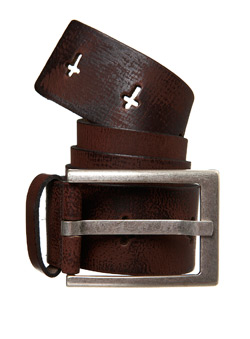 Burton Brown Leather Crossholes Belt