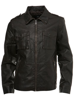 Brown Leather Look 4 Pocket