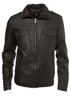 Burton Brown Leather Look Jacket