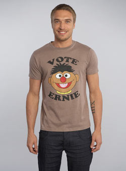 Brown `ote for Ernie`Printed T-Shirt