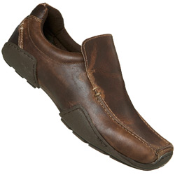 Burton Brown Rugged Leather Slip On Casual Shoes