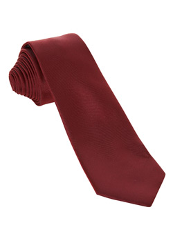 Burton Burgundy Plain Slim Tie