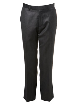 Charcoal Ben Sherman Pindot Suit Trousers