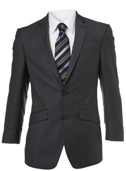 Burton Charcoal Stripe Essential Suit Jacket