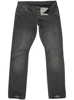 Burton Coated Grey Tapered Jeans