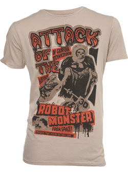 Cream `onster Attack`Printed T-Shirt